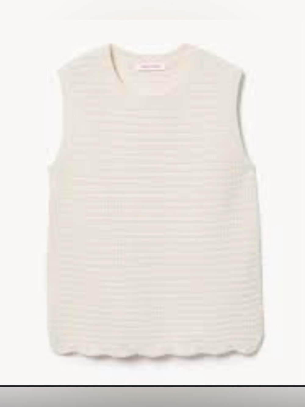 Joe Fresh Cream Ribbed Sleeveless Knit Tank
